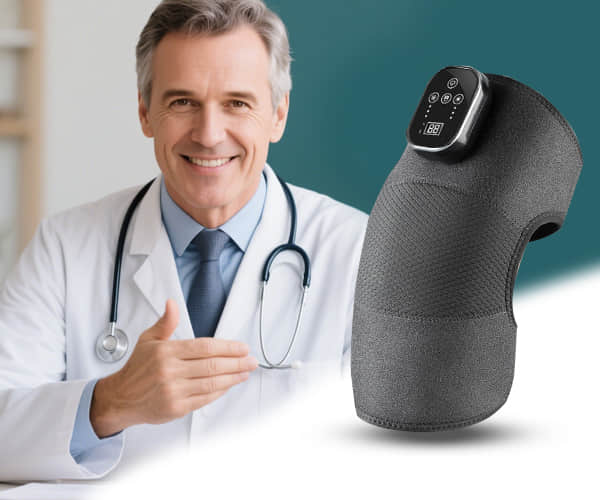 Utilisation détendue de la bande genou Alevez à domicile